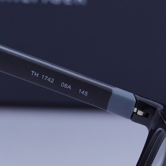 Tommy Hilfiger TH 1742 008A 00 Rectangle Eyeglasses – Black/Grey 56mm - Picture 8 of 10